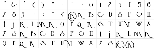 Backspace Regular  glyph index