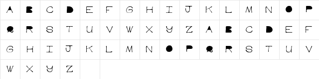 HotBone Regular  glyph index