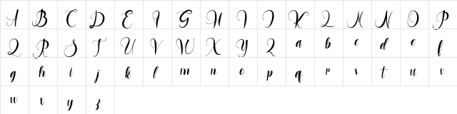 Hargrey Molly FREE Regular  glyph index