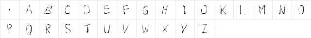 New Regular  glyph index
