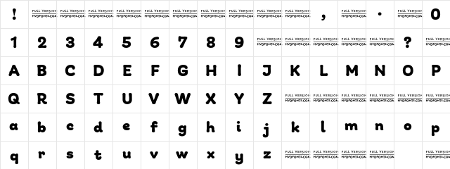 Giulia Plain DEMO Bold  glyph index