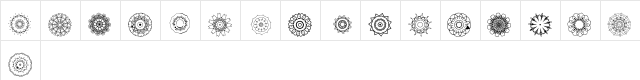 Jules Crazy Flowers Regular  glyph index