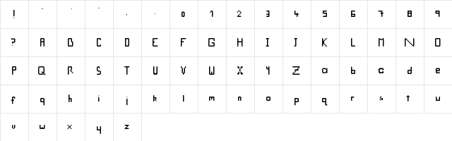 A Block Handwriting Regular  glyph index