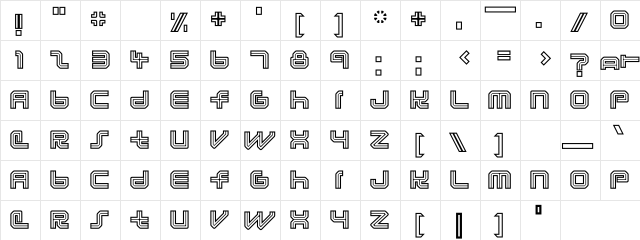 Lunaurora Normal  glyph index