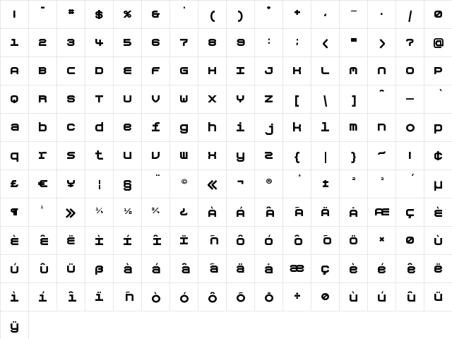 Aspirin-Overdose Regular  glyph index
