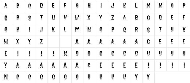 Buffalord Demo Gradient  glyph index