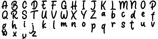 Lollipa Regular  glyph index