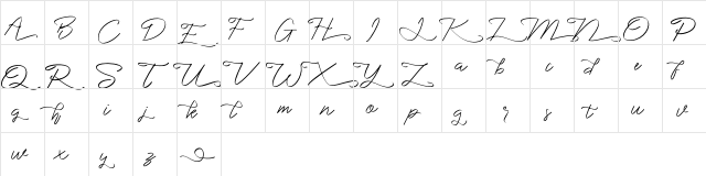 marikita Regular  glyph index