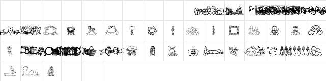 Hugware Regular  glyph index