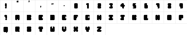 CHUBS Regular  glyph index