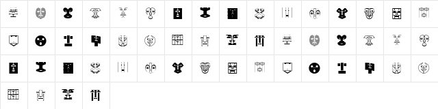 Munari Regular  glyph index