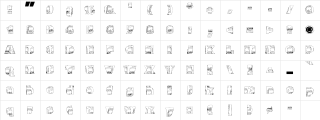 Monster boxes UltraBlack  glyph index