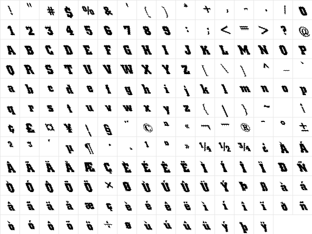 FZ BASIC 53 SPIKED LEFTY Normal  glyph index
