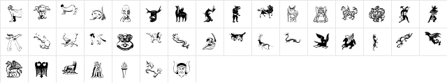 FantasticCreationsTwo Regular  glyph index