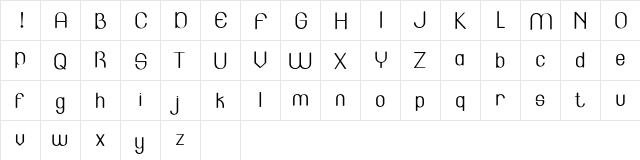 Lincoln - Regular  glyph index