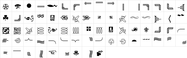 BordersOrnaments P06  glyph index