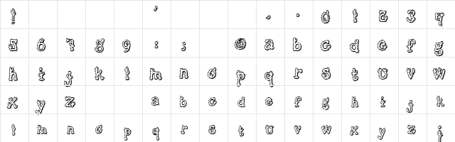 Cactus Sandwich Regular  glyph index