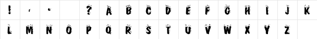 CrackFir Regular  glyph index