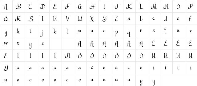 Blessed Eid Demo Regular  glyph index