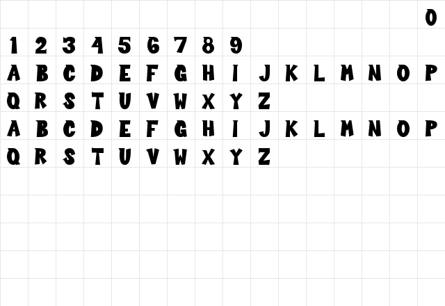 Sour Crunch Regular  glyph index