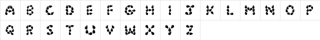 JI Shiny Seeds Regular  glyph index