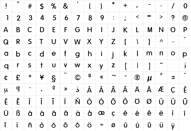 Howie's_Funhouse Regular  glyph index