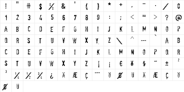 SociaLAnimaL Regular  glyph index