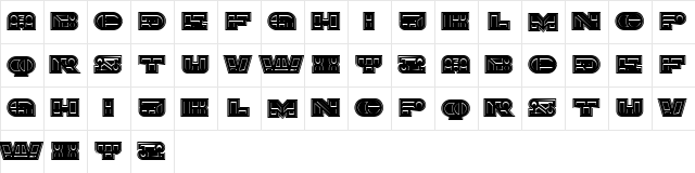 Imbecile Abstract Heavy Filled  glyph index