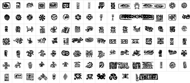P22 Mexican Relics Regular  glyph index