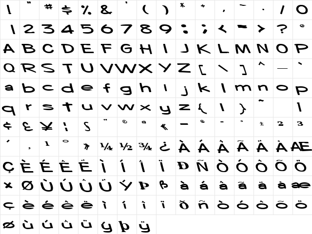 CoinageOfMind Bold  glyph index