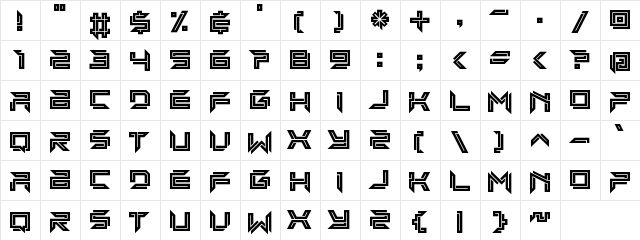 Imminent Line Regular  glyph index