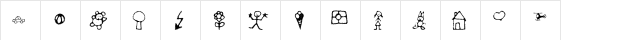 Crayon Kids 1 Regular  glyph index