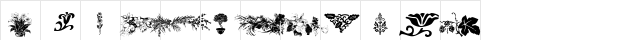 101! Floral Designs 5 Regular  glyph index