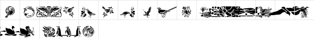 Birds Two Regular  glyph index