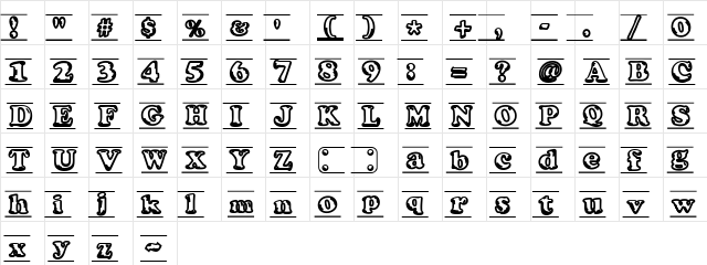 ijifufont Blade  glyph index
