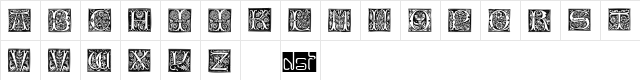 TypographerWoodcutInitialsTwo Reduced  glyph index