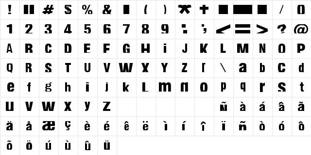 fabianestem Normal  glyph index