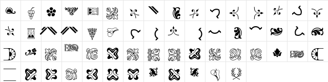 BordersOrnaments P03  glyph index