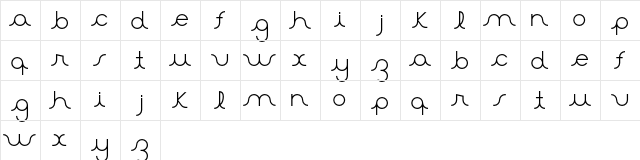 Aster 2 Regular  glyph index