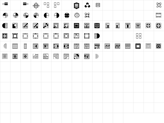 P22 FLLW Exhibition Extras Extras  glyph index