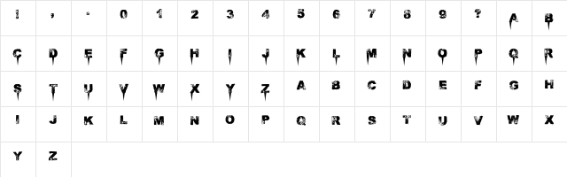 Immense decaY Regular  glyph index
