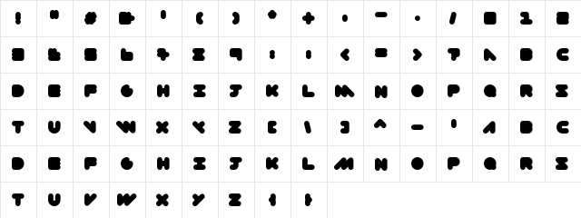 Solaria Rounded  glyph index