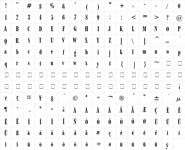 Update 537 Italic  glyph index