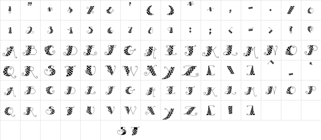 Lindsay Checks Regular  glyph index