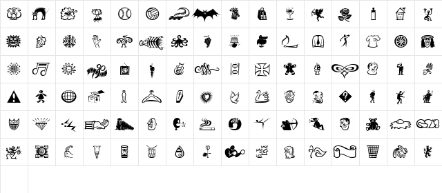 Df Daves Raves Three ITC Medium  glyph index