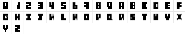 Bold Cracker Regular  glyph index