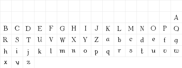 Albemarle Demo Regular  glyph index