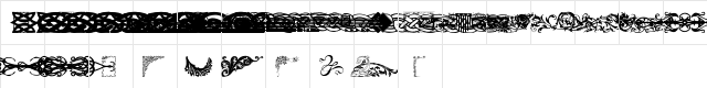 Designer Mix II Regular  glyph index