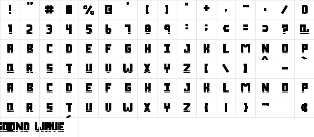 Sound Wave Regular  glyph index