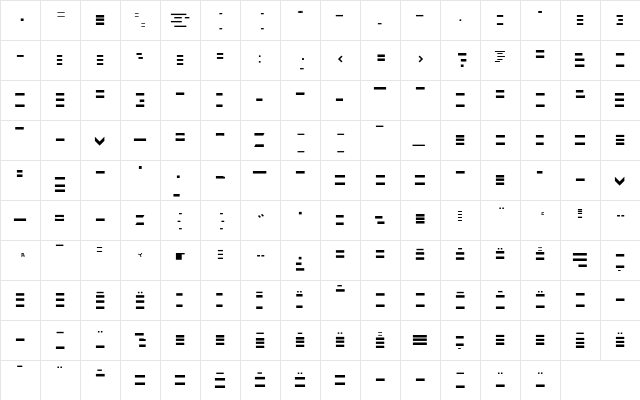 Minimum BichroNoirHorizontal  glyph index